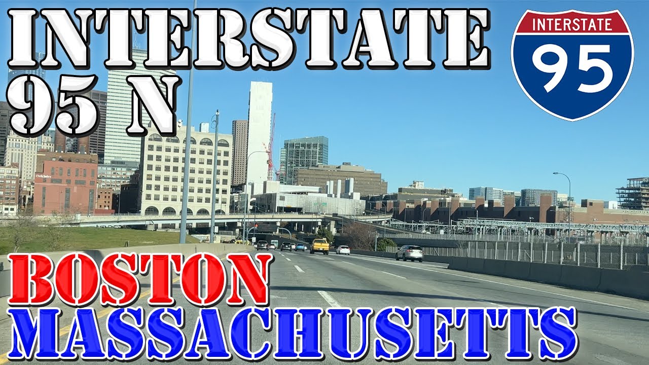 I-95 & I-93 North - Providence RI to Boston MA - 4K Highway Drive