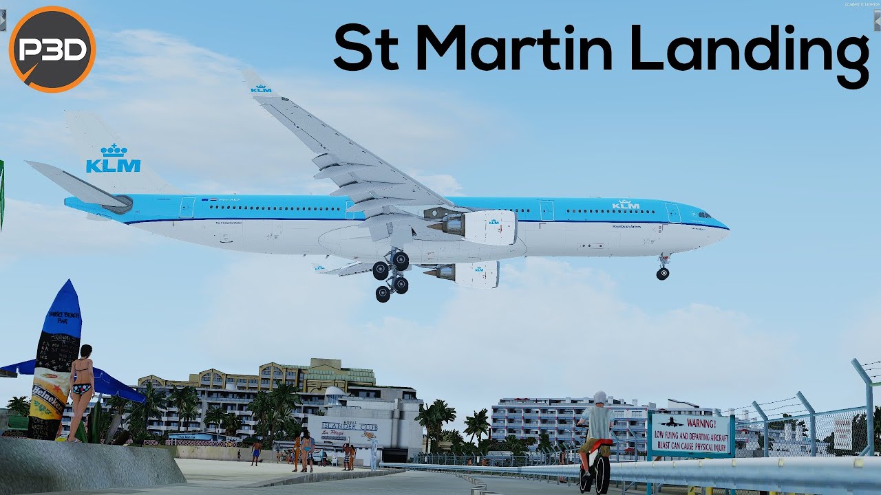 P3D V5.1 | The most spectacular approached in the world | Sint martin TNCM | Aerosoft A330