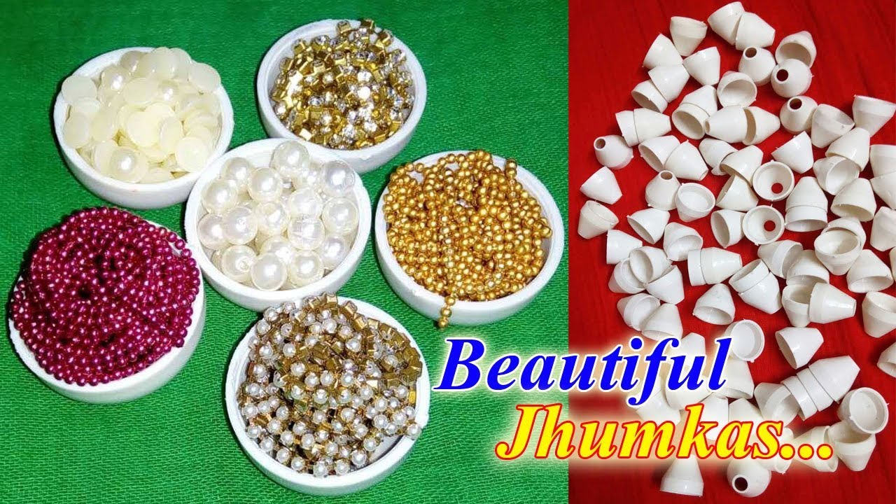 UNIQUE Style Handmade Beautiful Silk Thread Pearl Earrings At Home | Jumkas making | Jewelry Making