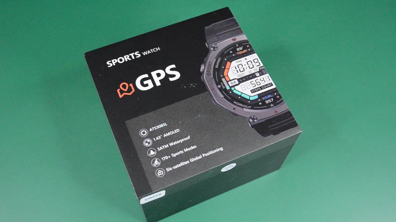 HOT NEW 2025 DM58 GPS AMOLED AOD Smart Watch - Unboxing (link in the description)