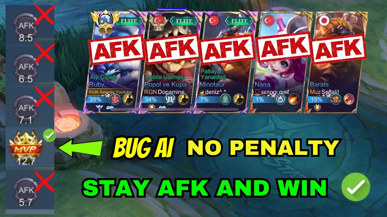 5 AFK Mobile Legends RANK AFK BUG AUTO WİN