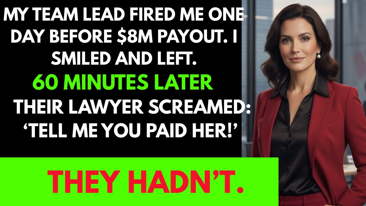 FIRED 1 Day Before $8M Bonus—Boss Smiled. Then His Lawyer Screamed: ‘DID YOU PAY HER?!