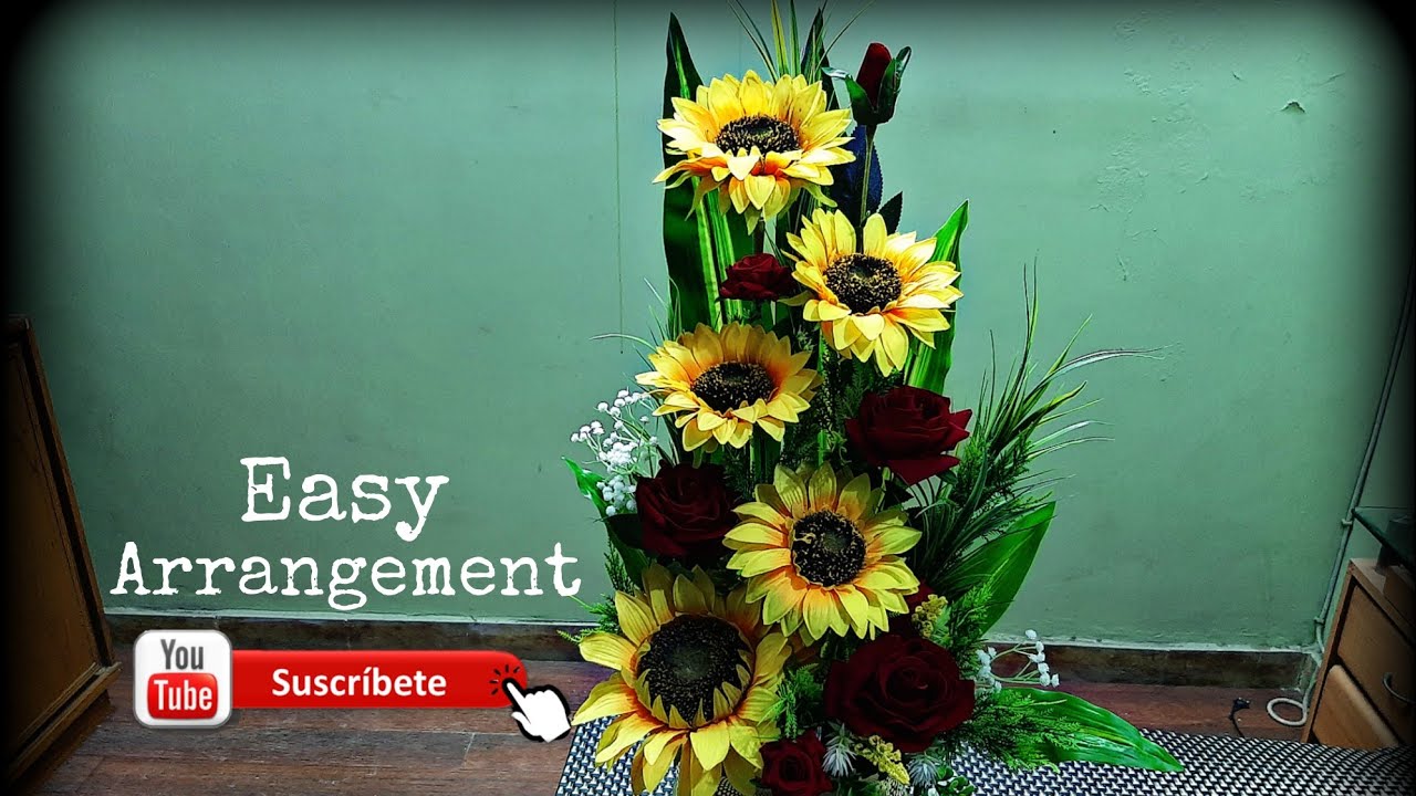 How to make flowers arrangement/Artificial flower arrangements ideas/Easy flower arrangements