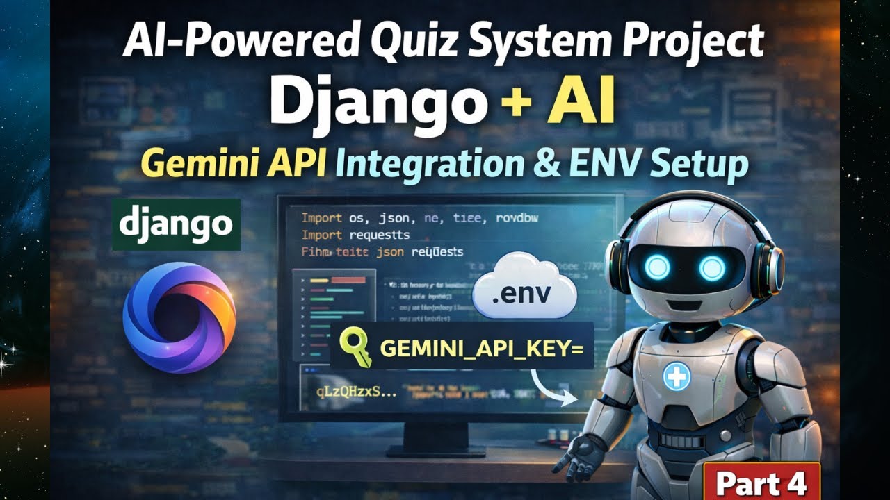 AI-Powered Quiz System Project | Django + AI | Gemini API Integration & ENV Setup | Part 4
