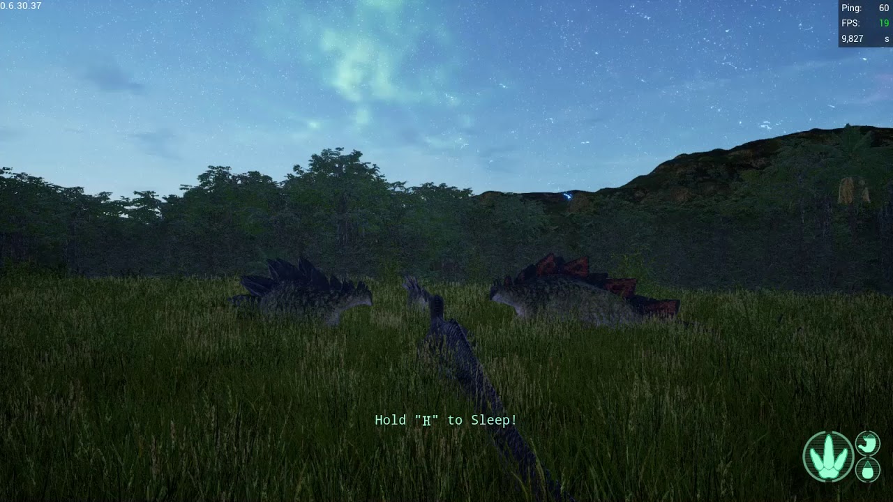The Isle, Tenontosaurus with Stegosaurus x3 chilling (Head nodding, Calling), EVERIMA