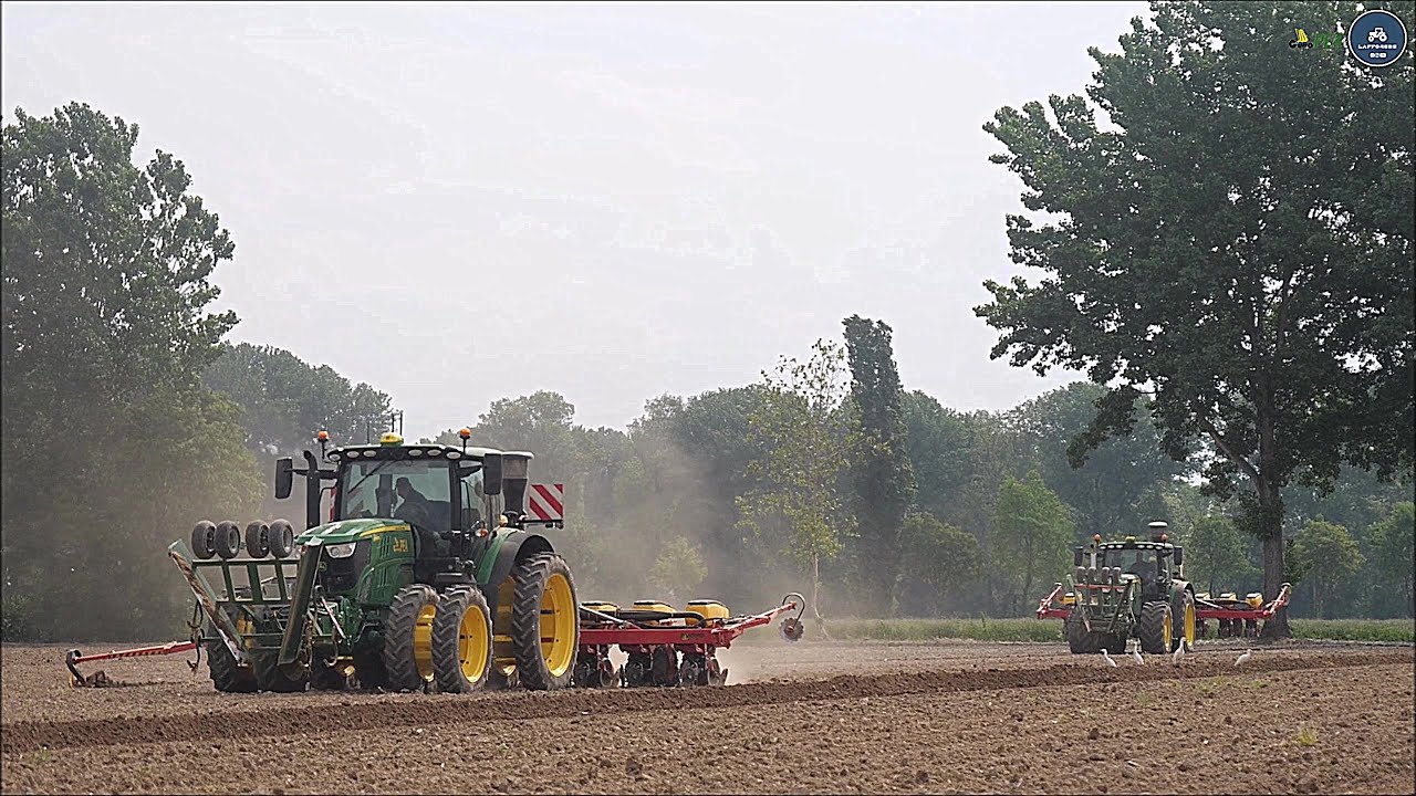 2 JD 6R + Väderstad Tempo V | Gruppo PEA | Semina mais 2024