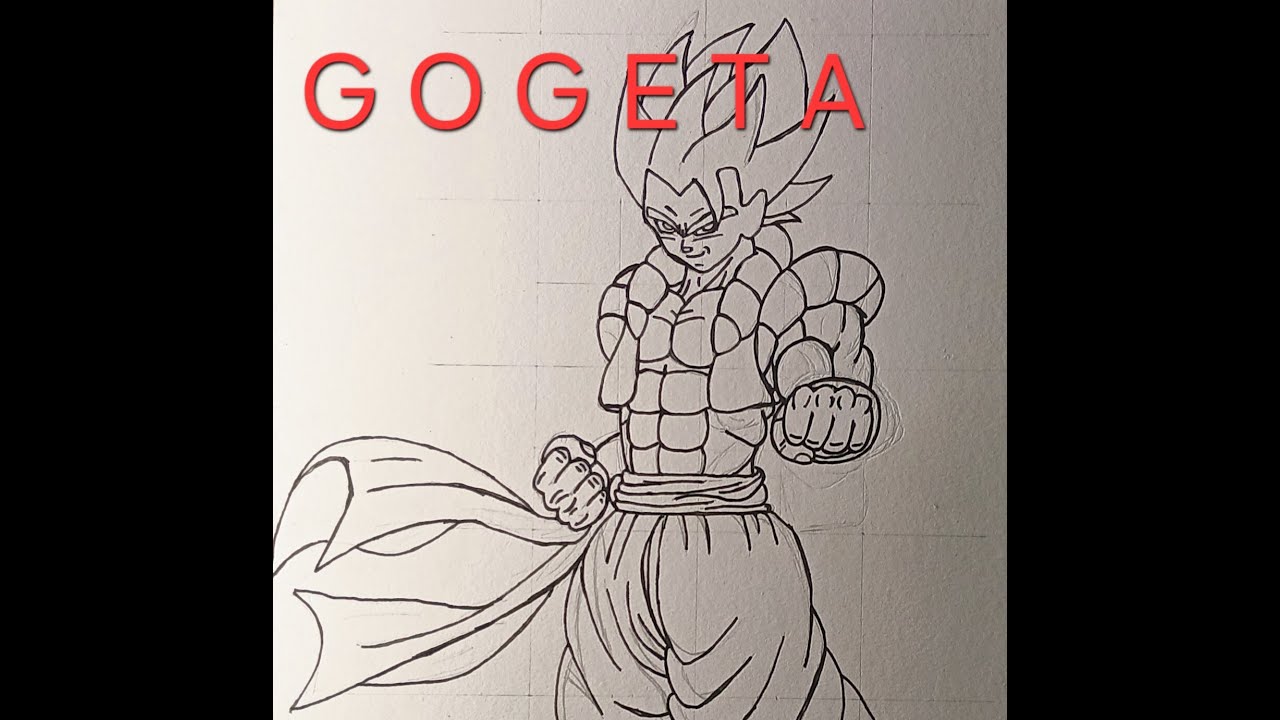 GOGETA, dibujo a lapiz.
