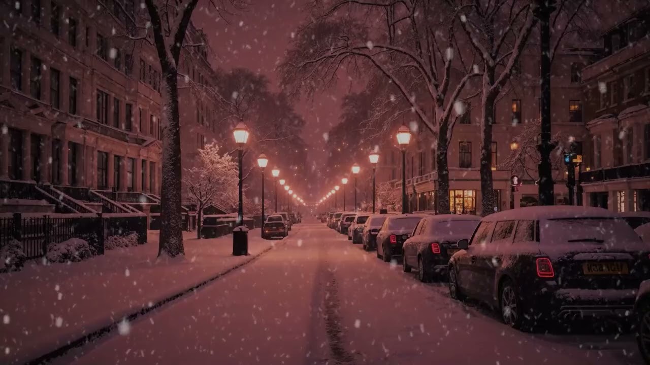 8 Hours Snow Falling All Night ❄️ Winter Mood | Snow Sounds for Sleep, Study & Focus