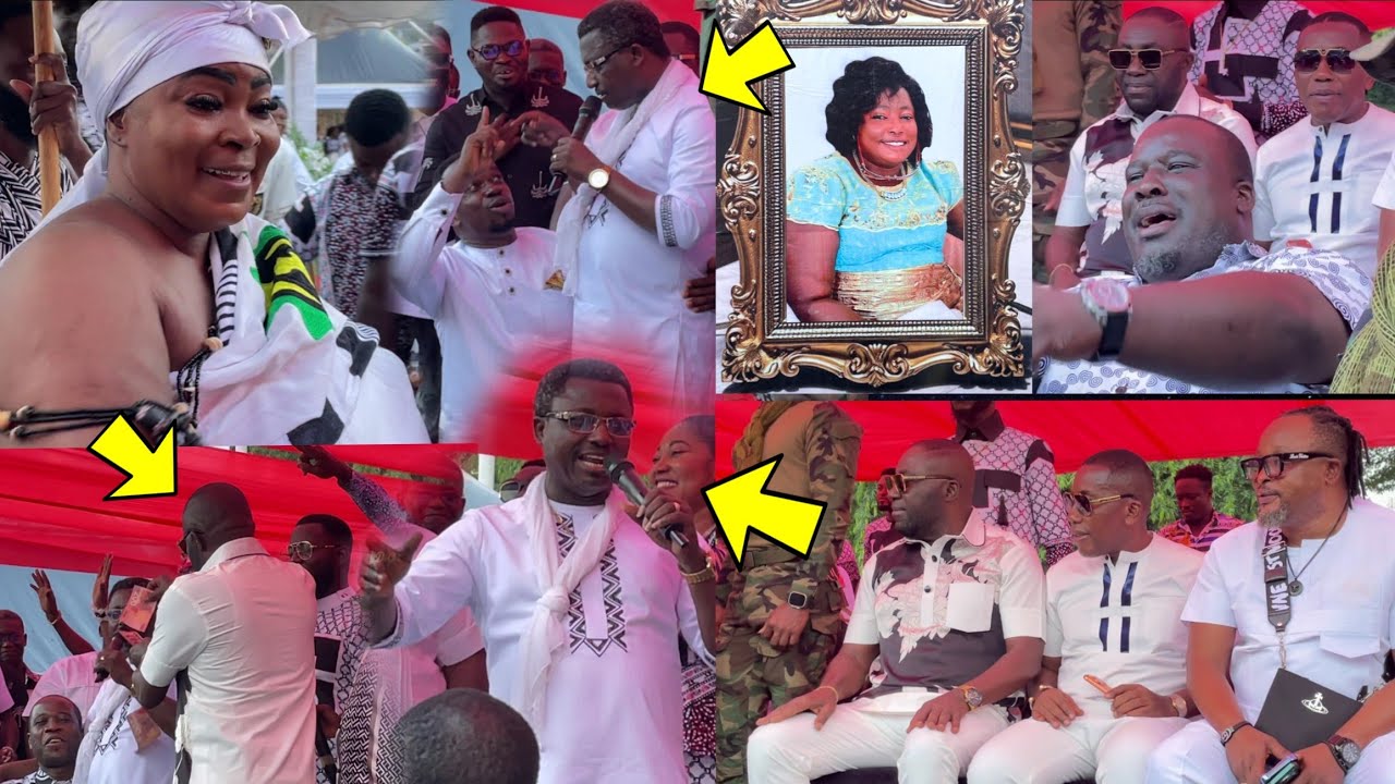 Dr. O.Kwame Despite,Broda Sammy & Others SHAKES Opambour Sisters Funeral,As They Splash Money On Him