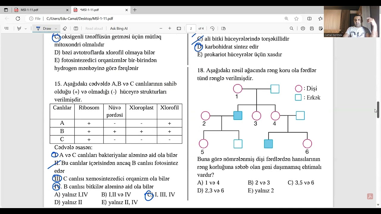 Kaspi MSI-1 Biologiya XI