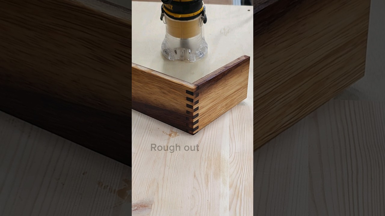the easiest way to make box joints. #woodworking #diy