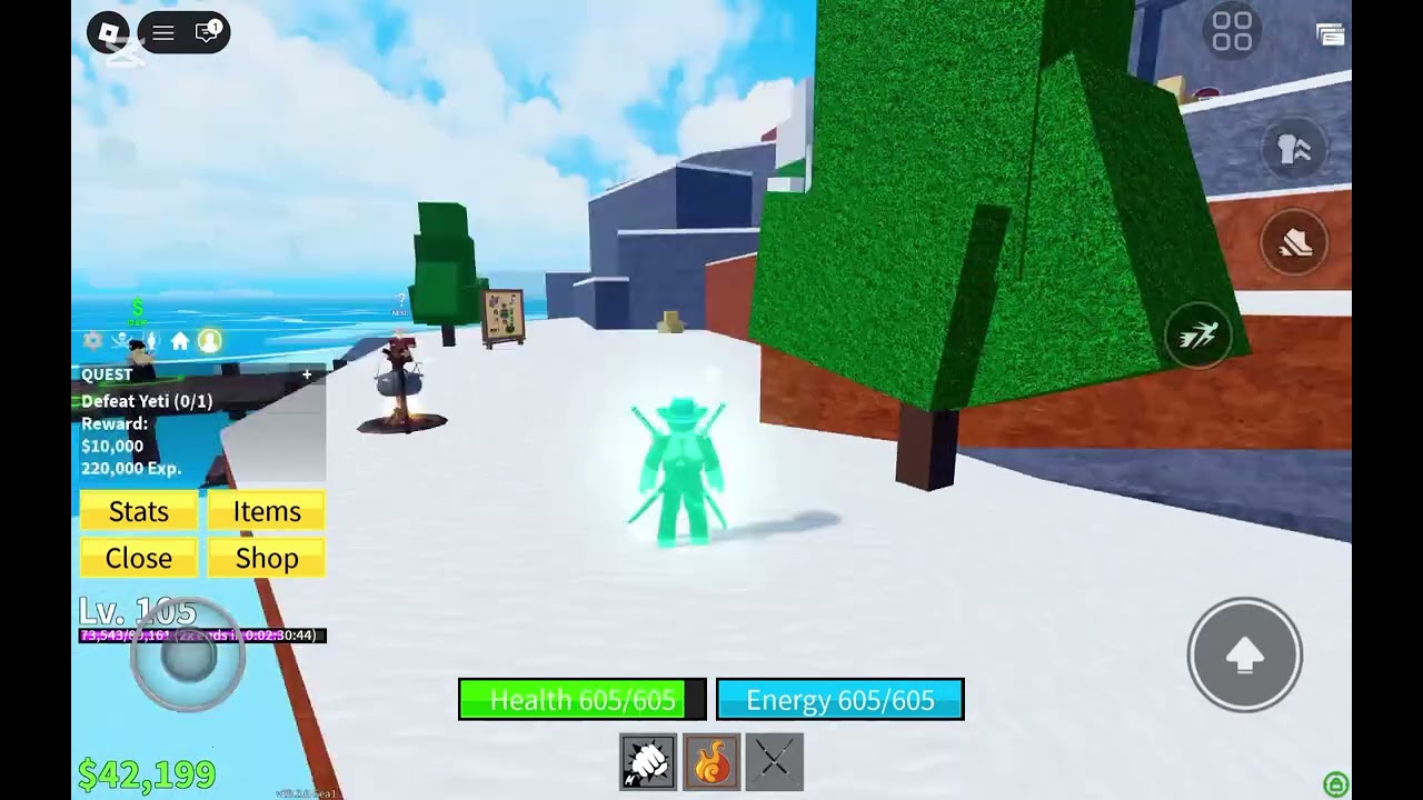 Grinding on a new Account in Blox Fruits