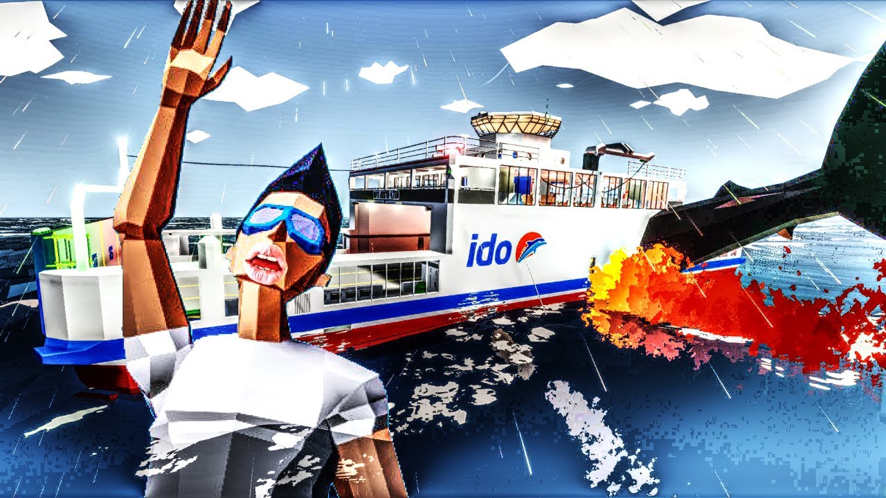 A Giant Megalodon and Tsunami Disaster Sunk Our Ship (Stormworks Multiplayer Gameplay Roleplay)