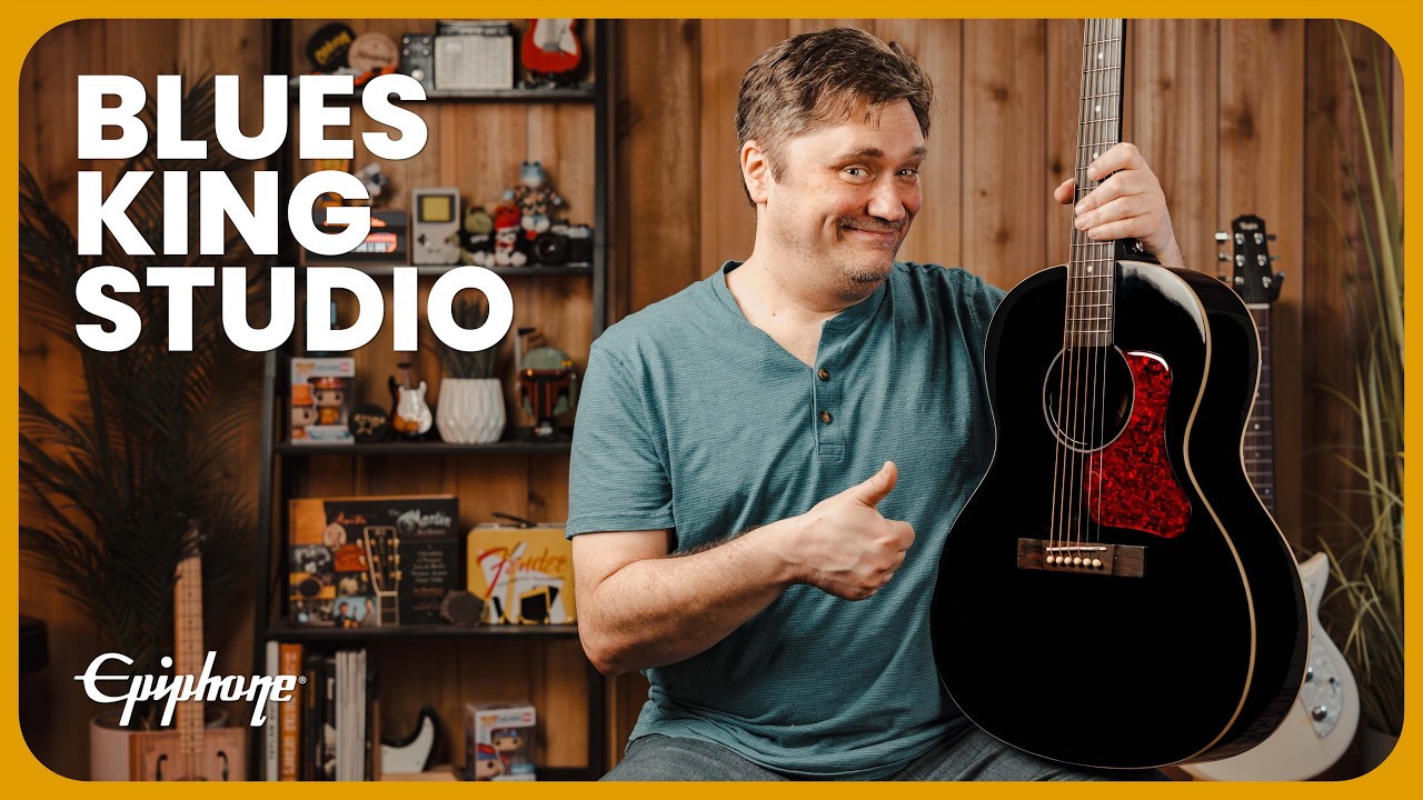 Small Body, Big Grit: Epiphone Blues King Studio Acoustic-Electric Guitar Demo - Ebony
