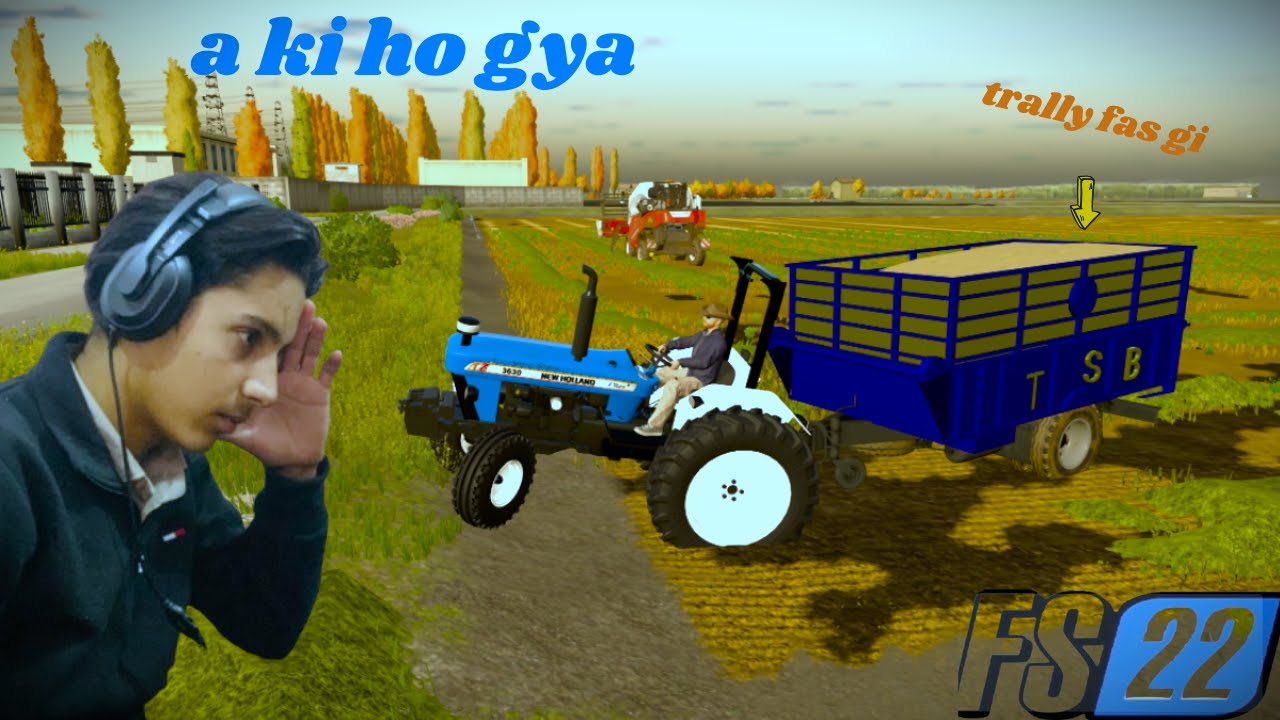 A ki ho gya | holland 3630 vs trolly | proper gamer#simulation #viralvideo #like #farmingsimulator22