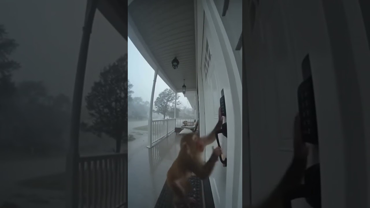 Monkey&rsquo;s Terrifying Escape From Tornado &mdash; Ring Cam Captures All