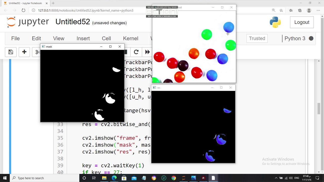 Object Detection and Object Tracking Using HSV Color Space عربي