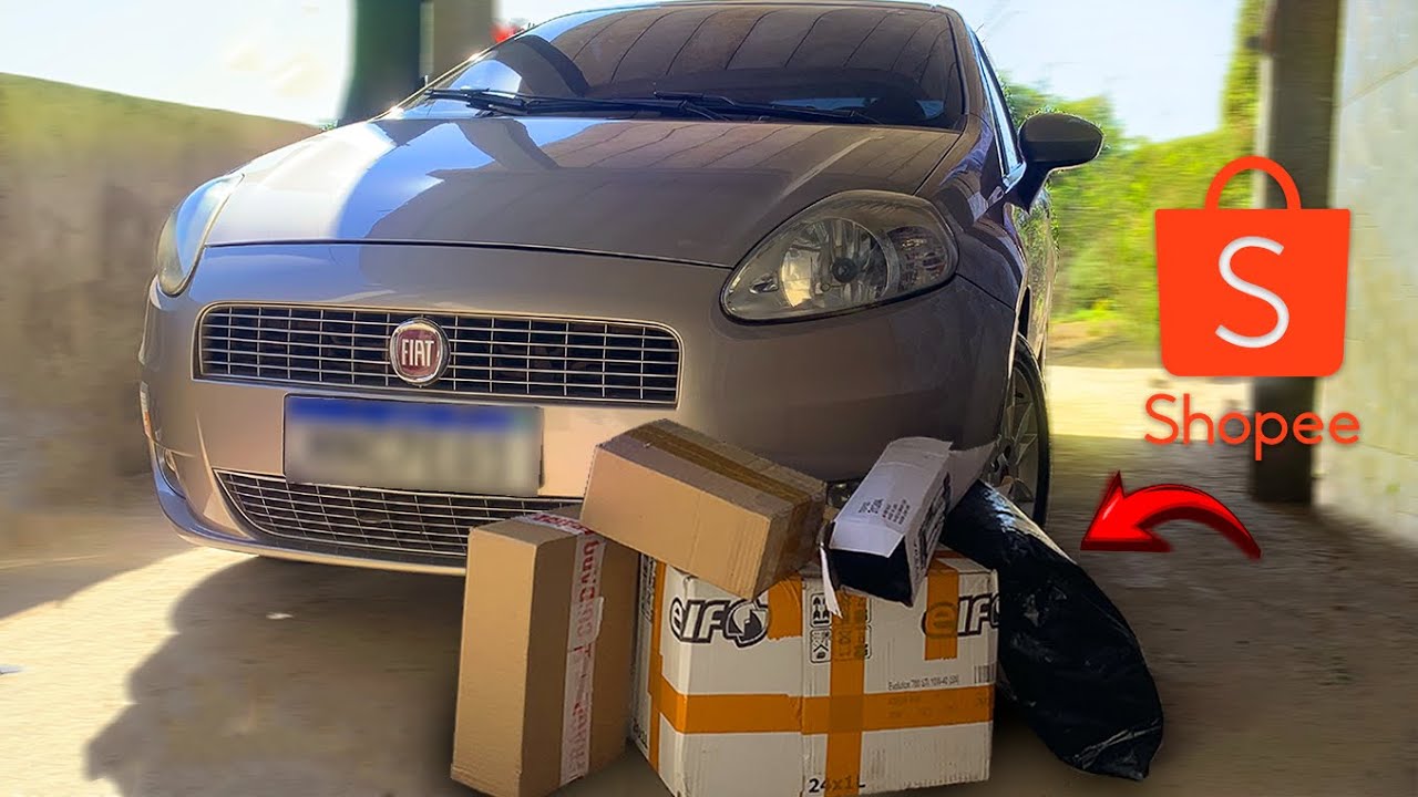Comprei VÁRIAS coisas para meu CARRO na SHOPEE! – Projetinho do Fiat Punto