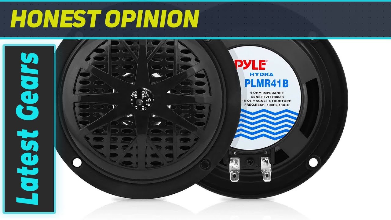 Pyle 4 Inch Dual Marine Speakers PLMR41B - Best Waterproof Sound System for Your Boat?