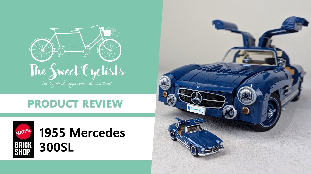 Обзор Mattel Brick Shop Hot Wheels Mercedes 300SL 1955 года — 1600 деталей + литые детали #lego