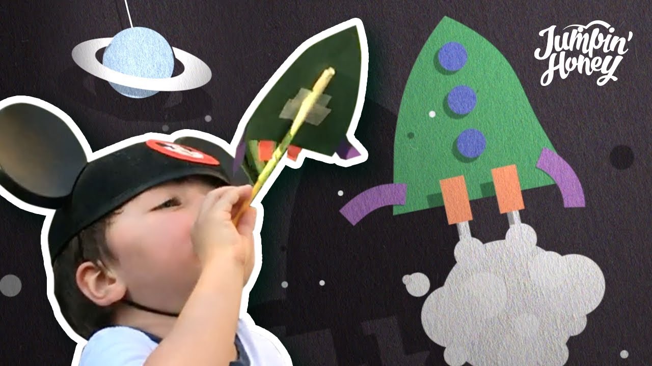MAKE a FUN and EASY STRAW ROCKET - ACTIVITIES FOR KIDS