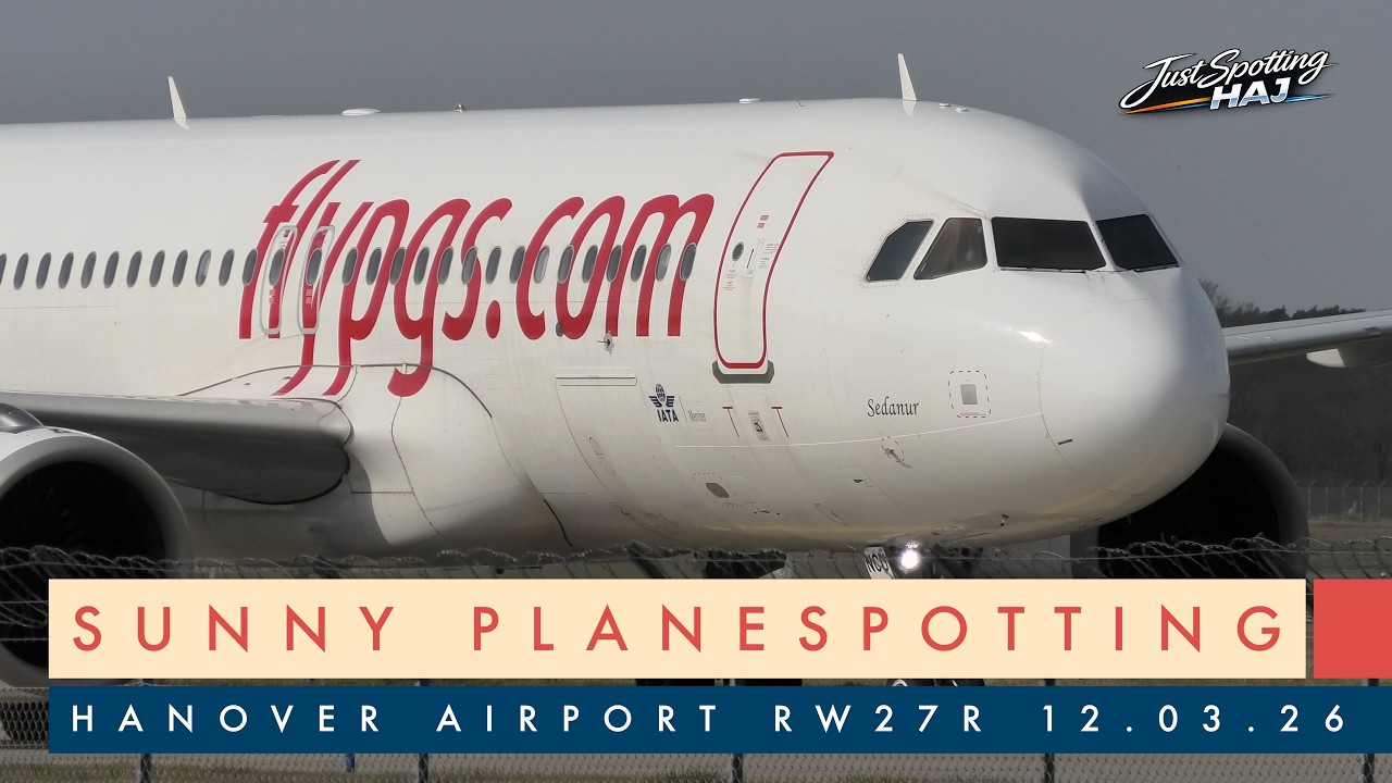 [4K] Sunny Planespotting from Hanover Airport RW27R | 12.03.26