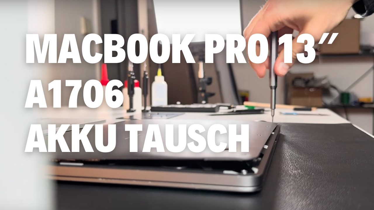Apple MacBook Pro 13″ (A1706, 2016/2017) Akku Batterie Tausch Wechsel Reparatur | 4K