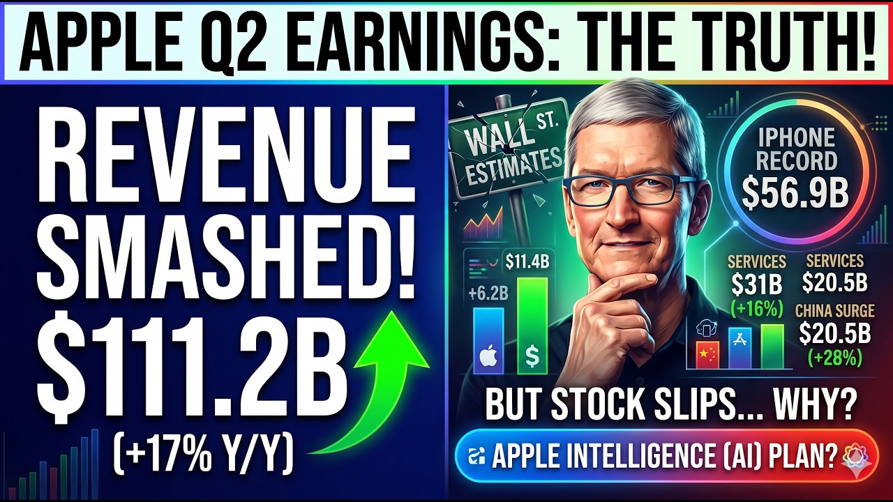 Компания Apple ($AAPL) побила все рекорды своим отчетом о доходах за второй квартал 2026 года!