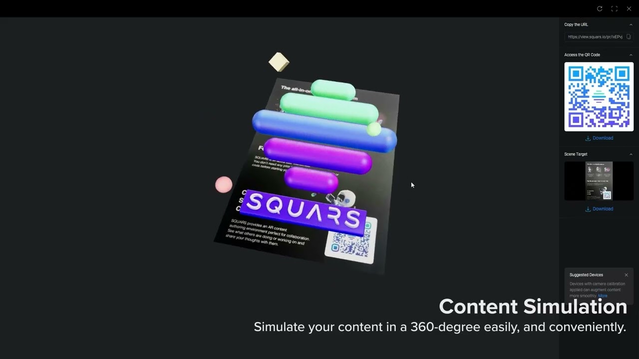 SQUARS STUDIO workflow | Create augmented reality in minutes