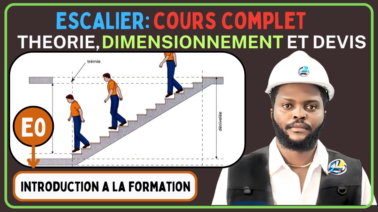 ESCALIER, COURS COMPLET. Théorie, dimensionnement et devis. ESCALIER DE A à Z