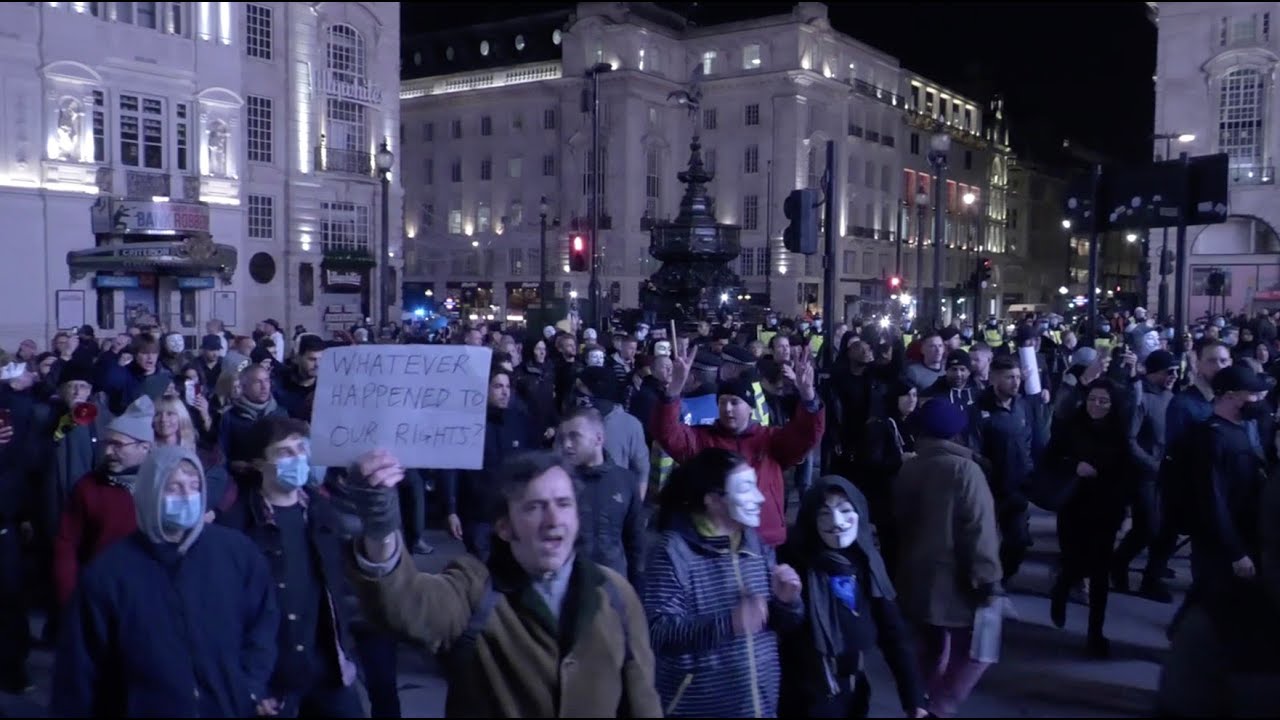UK: Anti lockdown protest erupts in central London