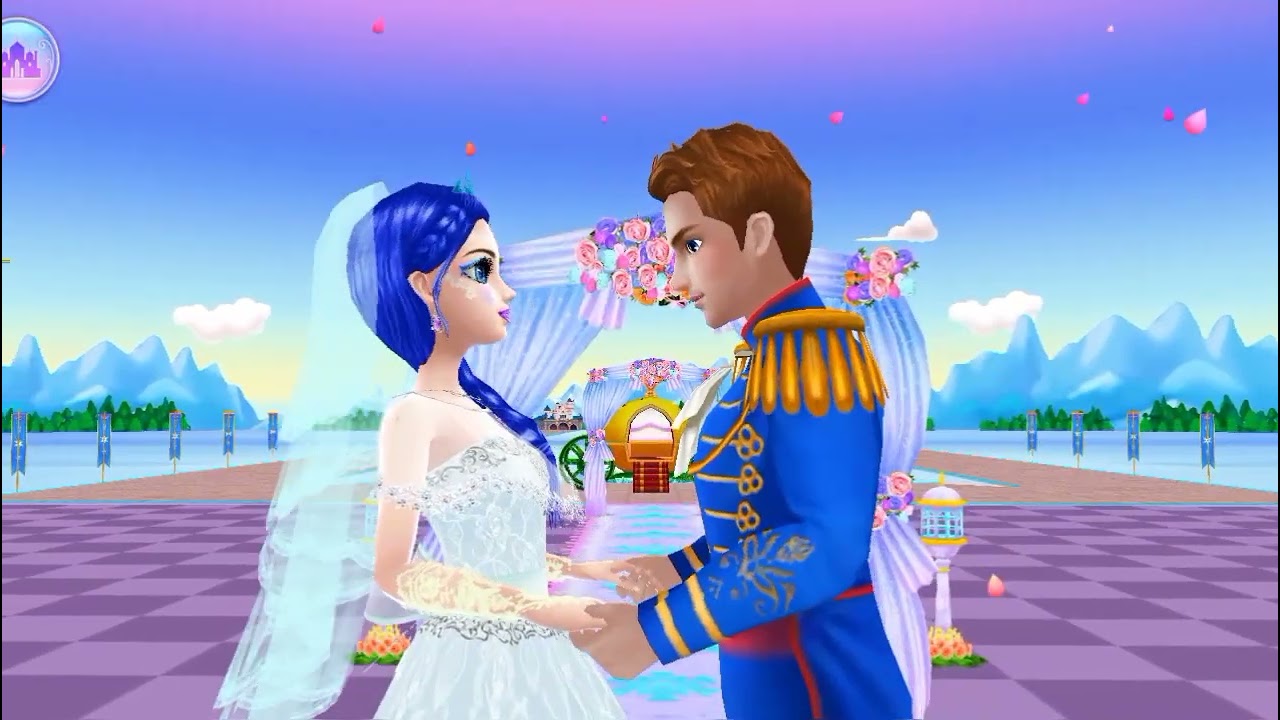 Created 💫✨ ice princess Royal wedding days makeup salon clothes shop Barbie game dolls dress up 