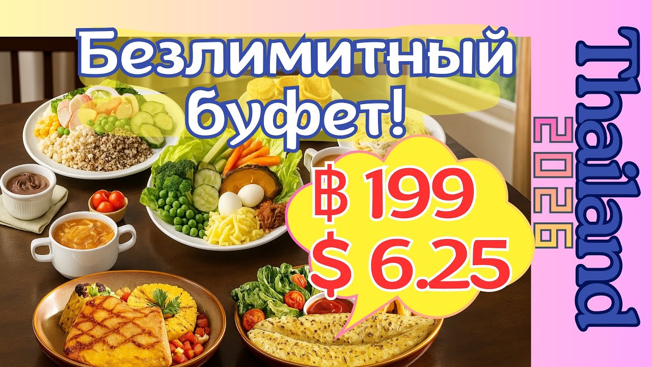 🔥 Безлимитный буфет в Паттайе за 199฿ | Полезно и Вкусно