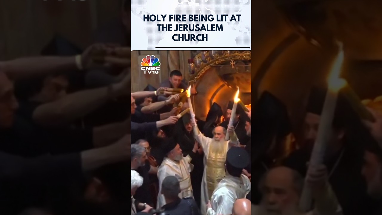 Holy Fire Lights Up Jerusalem's Holy Sepulchre | Easter 2025 | Jesus Christ | N18G