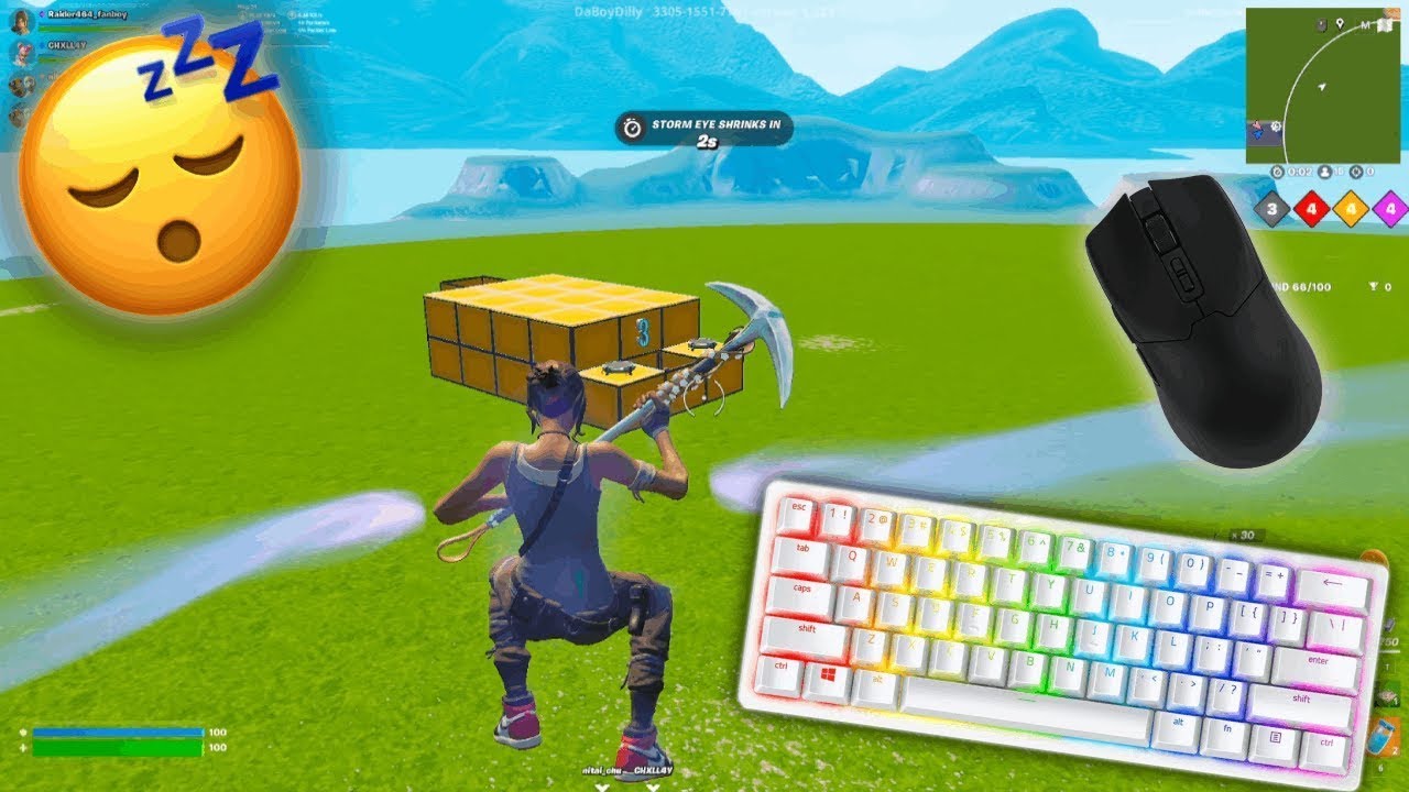 Razer huntsman mini ASMR Chill😴 GO GOATED ZONEWARS | Fortnite gameplay 😴