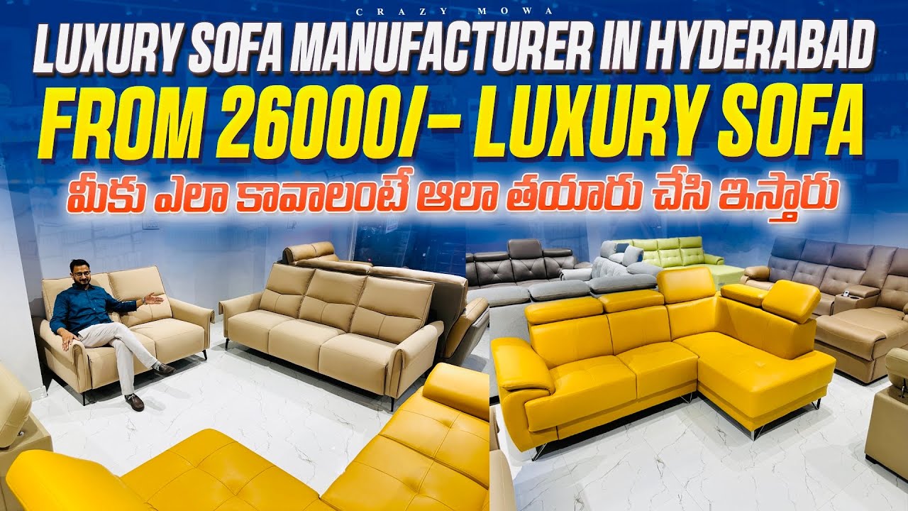 Best luxury furniture manufacturer in Hyderabad/ sofa from 26000/- MZ living space 