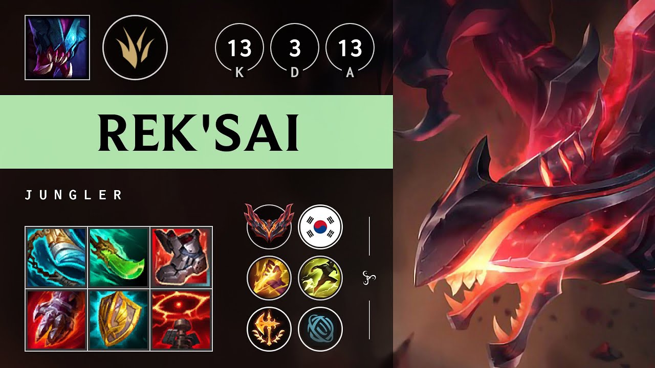 Rek'Sai Jungle vs Lee Sin - KR Grandmaster Patch 25.16