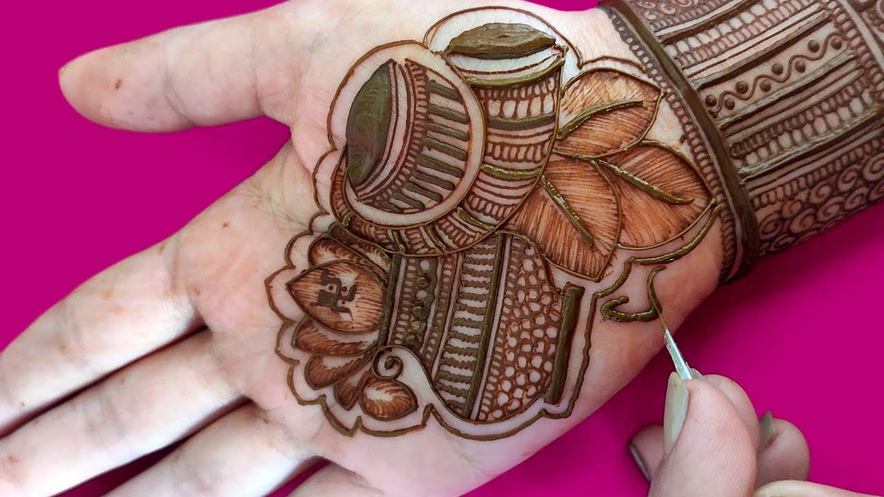 सुंदर और आसान मेहंदी डिजाइन मारवाड़ी karwa chauth mehandi / dulhan mehandi ka design mhndi mehendi /