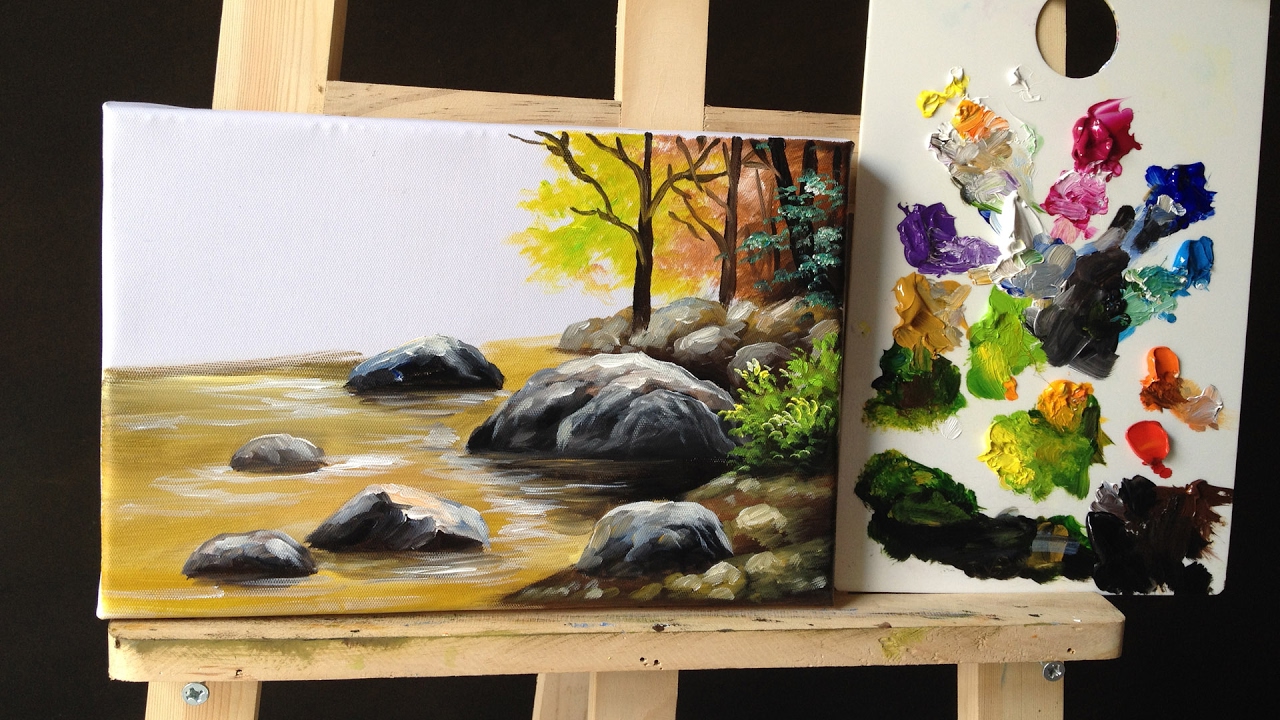 how to paint Stones and Rocks with acrylic lesson 2