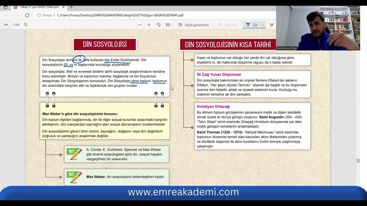 23.GÜN/DİN SOSYOLOJİSİ 1.VİDEO
