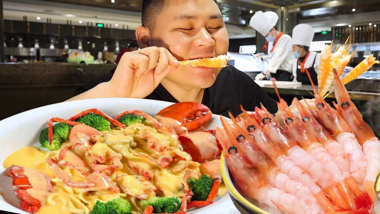 Бросьте вызов Фучжоу 458 юаней за шведский стол с морепродуктами! Мясные зубы сыра