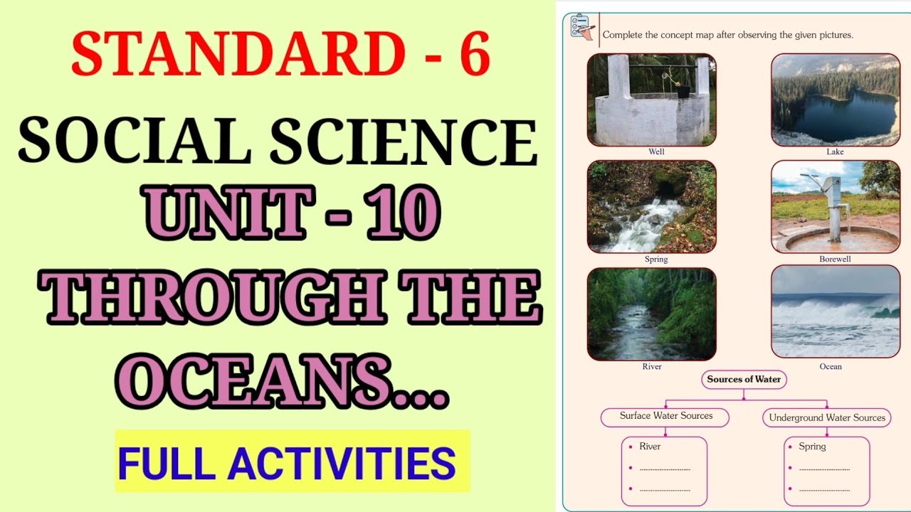 THROUGH THE OCEANS STD 6 SOCIAL SCIENCE UNIT 10 | THROUGH THE OCEANS CLASS 6 SS CHAPTER10 ACTIVITIES