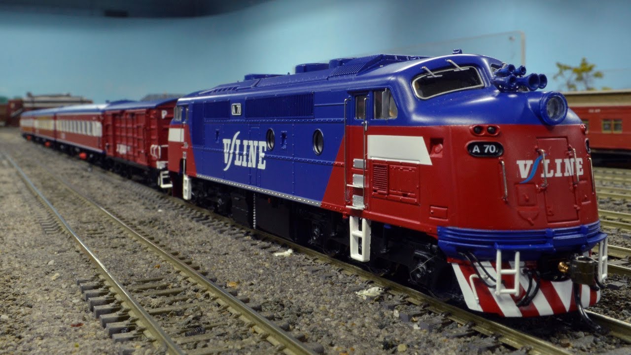 Auscision V/Line A Class on a passenger service - Model Railways