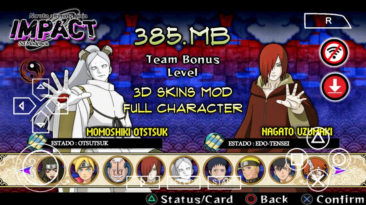 NARUTO ULTIMATE NINJA IMPACT 3D PPSSPP Android Offline Full Character Mod Naruto Impact | Gameplay