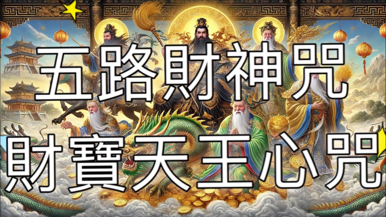 1小時循環播放《五路財神咒 + 財寶天王心咒》佛曲 - 招財納福，財源廣進 | Wealth & Abundance Mantra