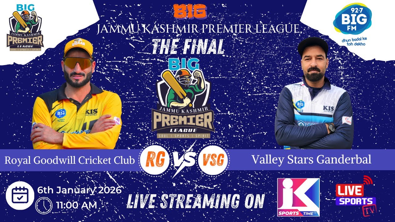 The Final | Royal Goodwill CricketClub vs ValleyStars Ganderbal | Big Jammu Kashmir Premier League |
