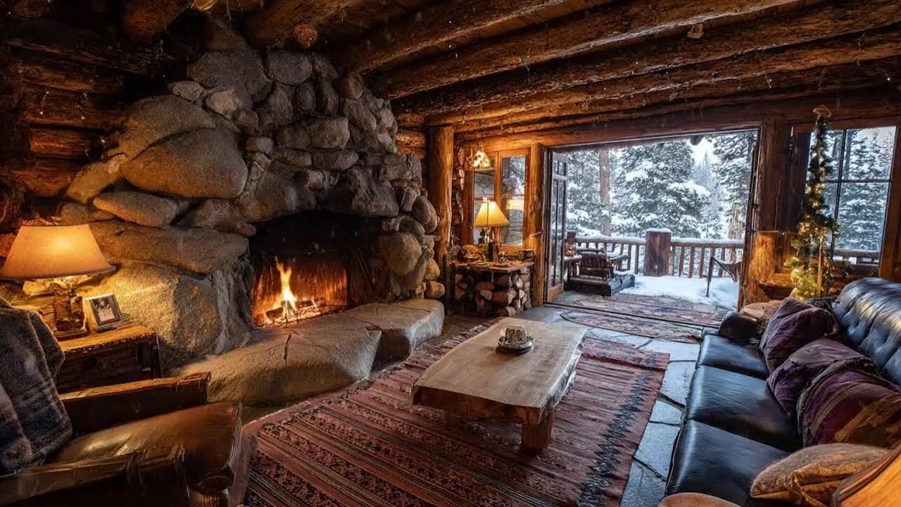 Calm Afternoon Cozy Cabin Jazz 🌿☕ Live Smooth Jazz for Daytime Peace & Easy Focus