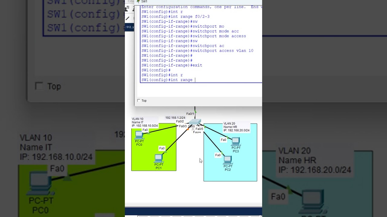 3. Как получить доступ к порту коммутатора в VLAN? | CISCO Packet Tracer