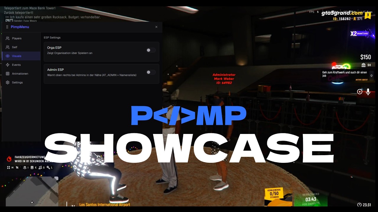 Pimp-Menu showcase🔥 [GrandRP x 1337]