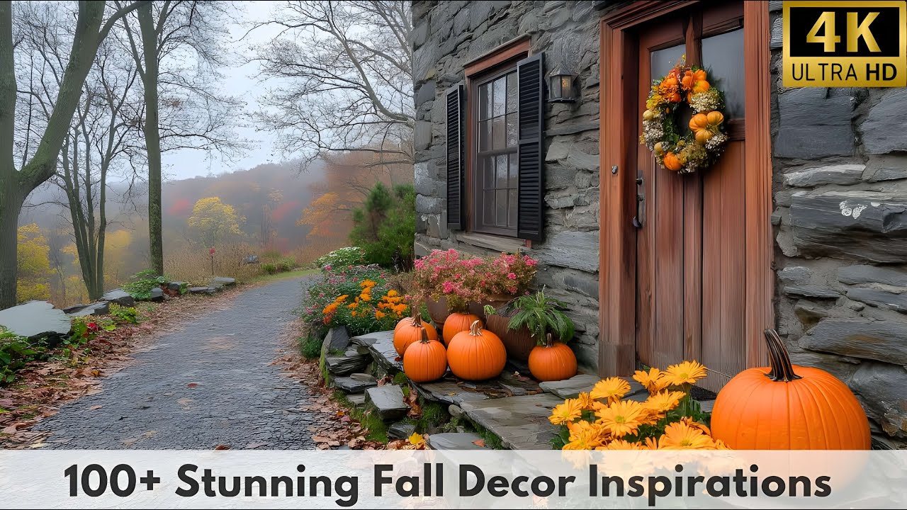 Удивительный декор деревенского английского коттеджа для приветствия осеннего сезона